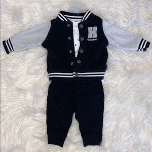Handsome varsity jacket matching set 3 months